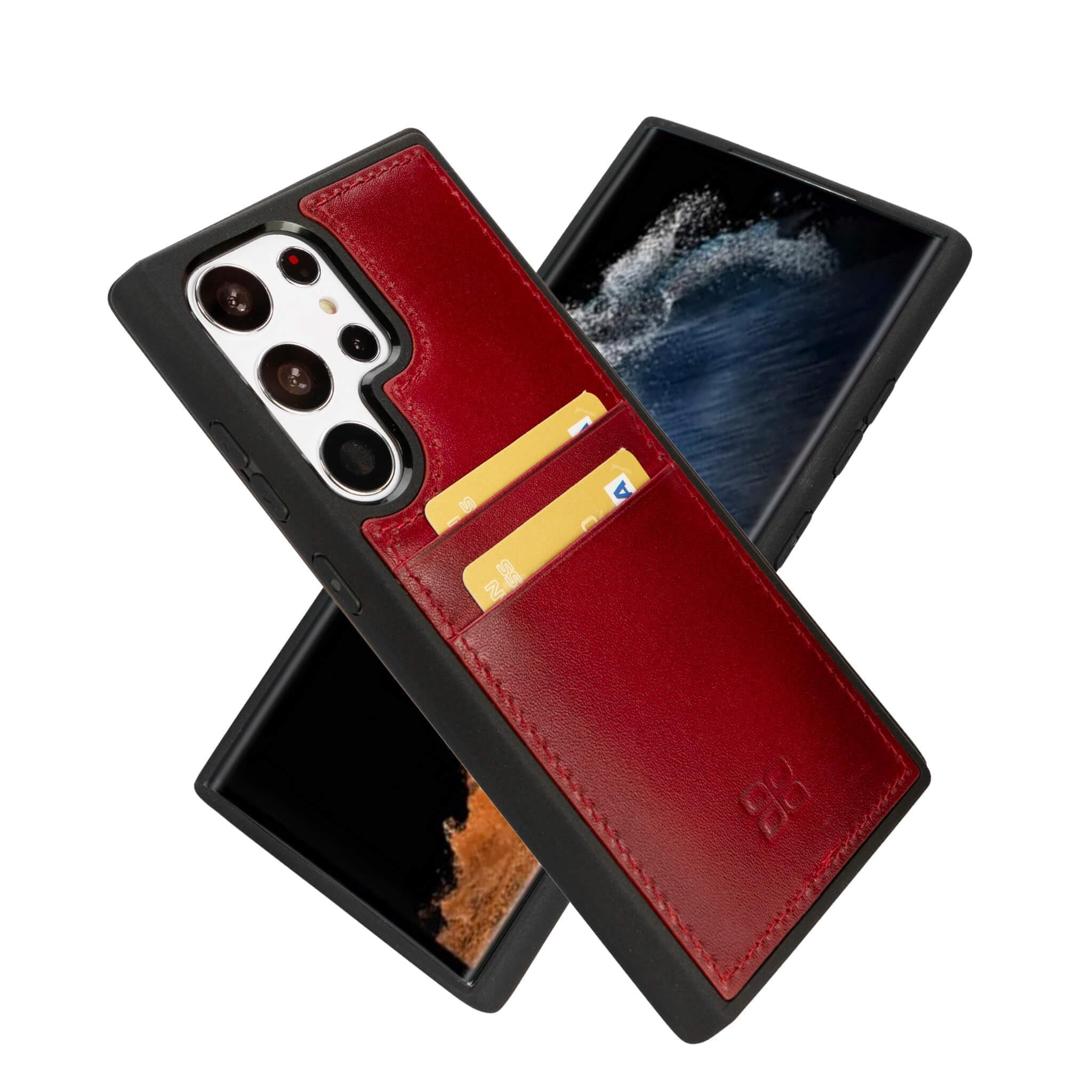 Flex Cover Genuine Leather Samsung Galaxy S24 Plus Case with Card Holder