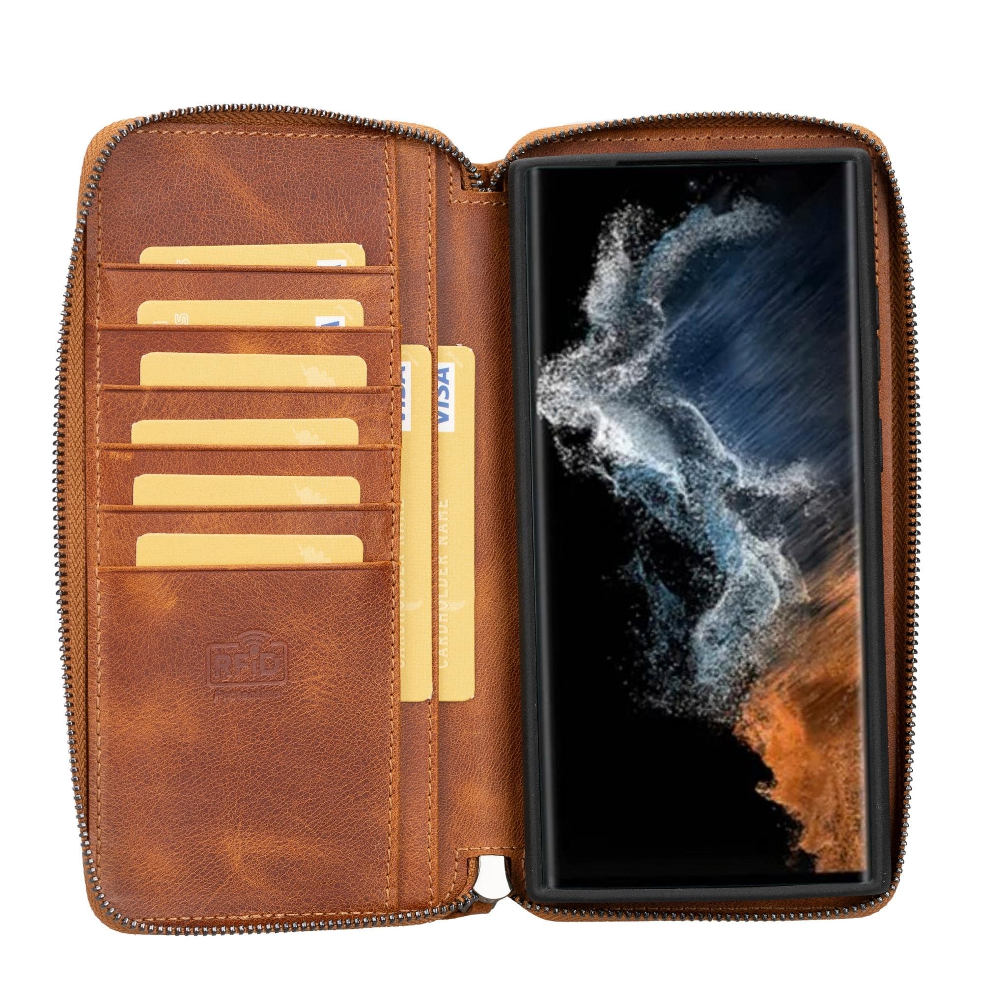 Pouch Magic Samsung Galaxy S24 Ultra Detachable Leather Wallet Case