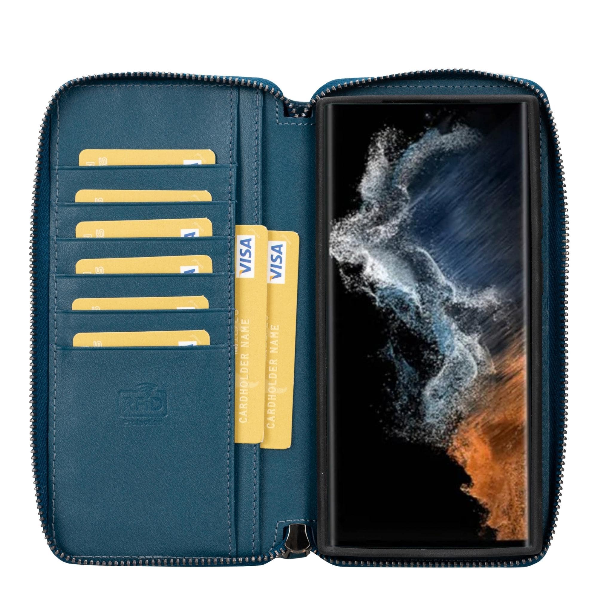 Pouch Magic Samsung Galaxy S24 Ultra Detachable Leather Wallet Case