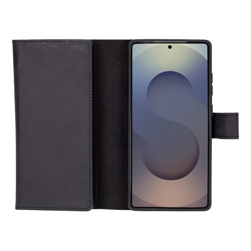 Santa Samsung Galaxy S25 Ultra Genuine Leather Detachable Wallet Case
