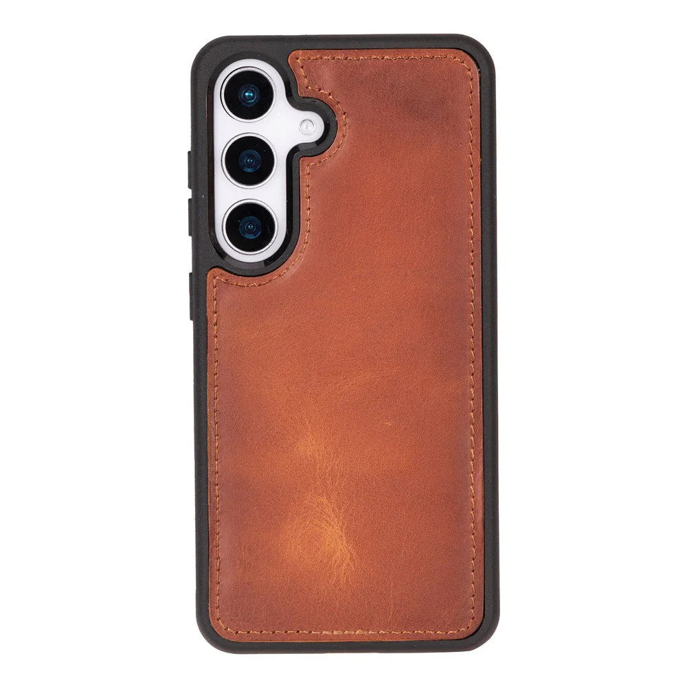 Santa Samsung Galaxy S25 Genuine Leather Detachable Wallet Case