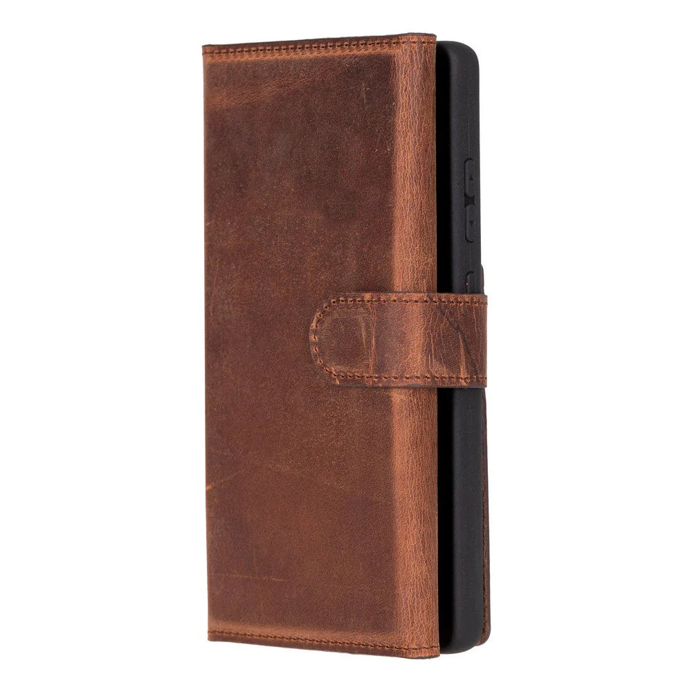 Santa Samsung Galaxy S25 Ultra Genuine Leather Detachable Wallet Case