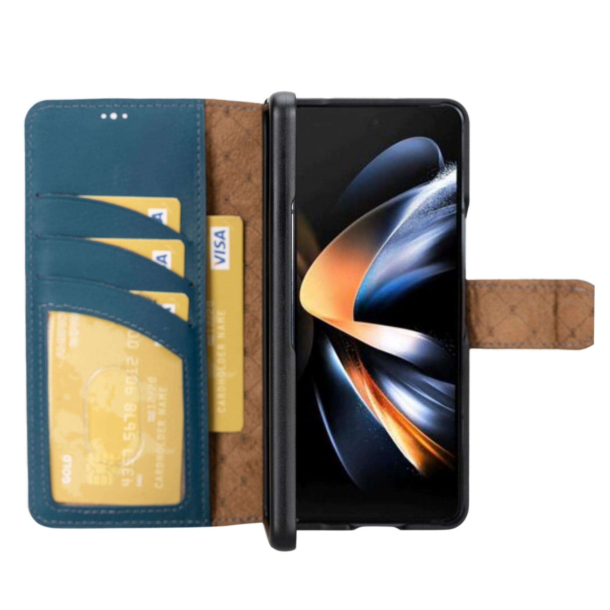 Wallet ID Samsung Galaxy Z Fold 4 Leather Folio Case