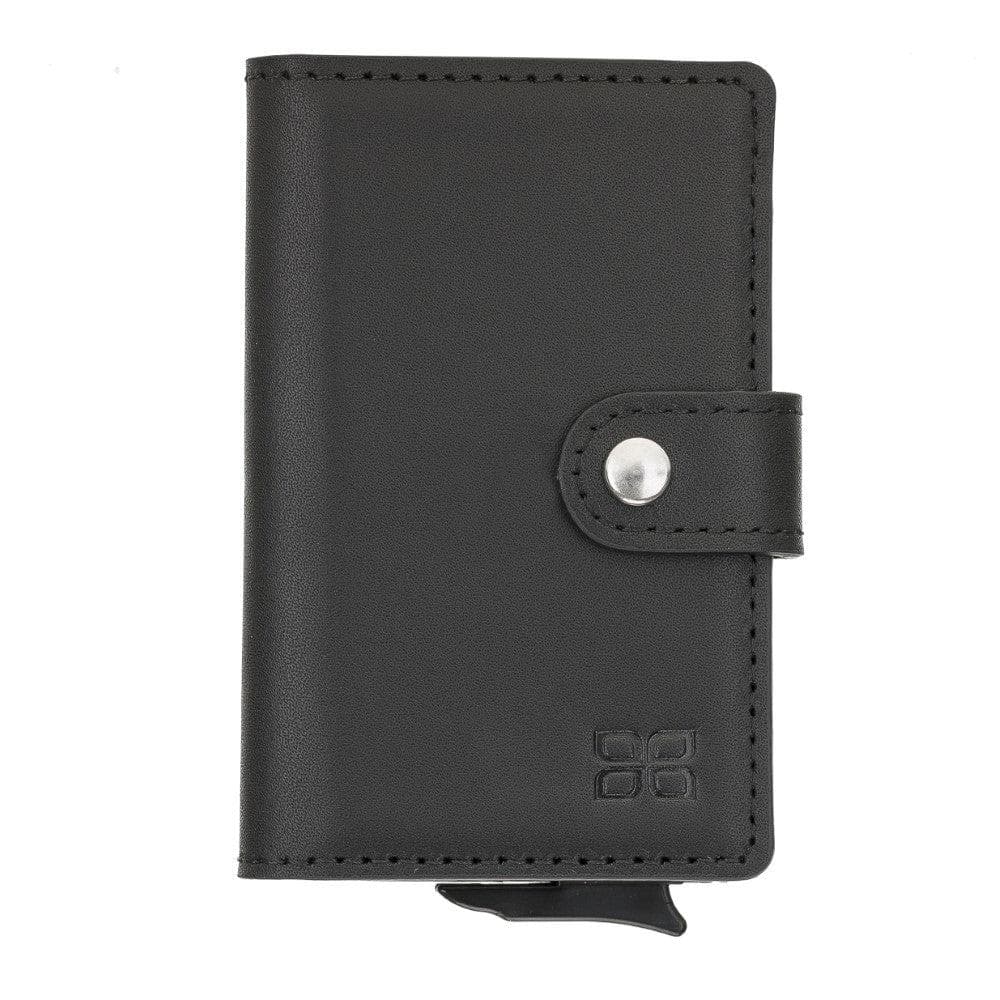 Terry Leather Mechanical Card Holder with Coin Purse