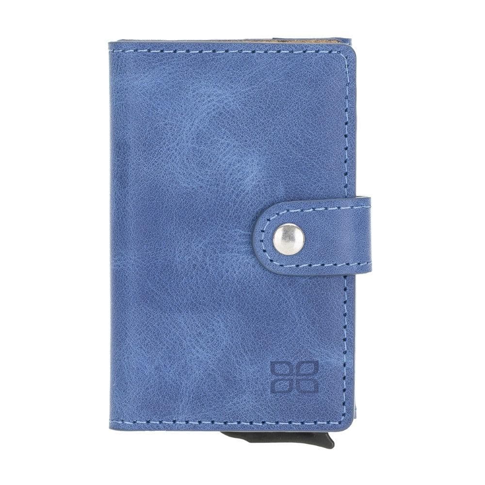 Terry Leather Mechanical Card Holder with Coin Purse