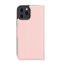 Magic Magnetic Detachable Leather Wallet Case for iPhone 12 Pro Max (6.7") - PINK - saracleather