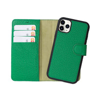 Magic Magnetic Detachable Leather Wallet Case for iPhone 11 Pro (5.8") - GREEN - saracleather