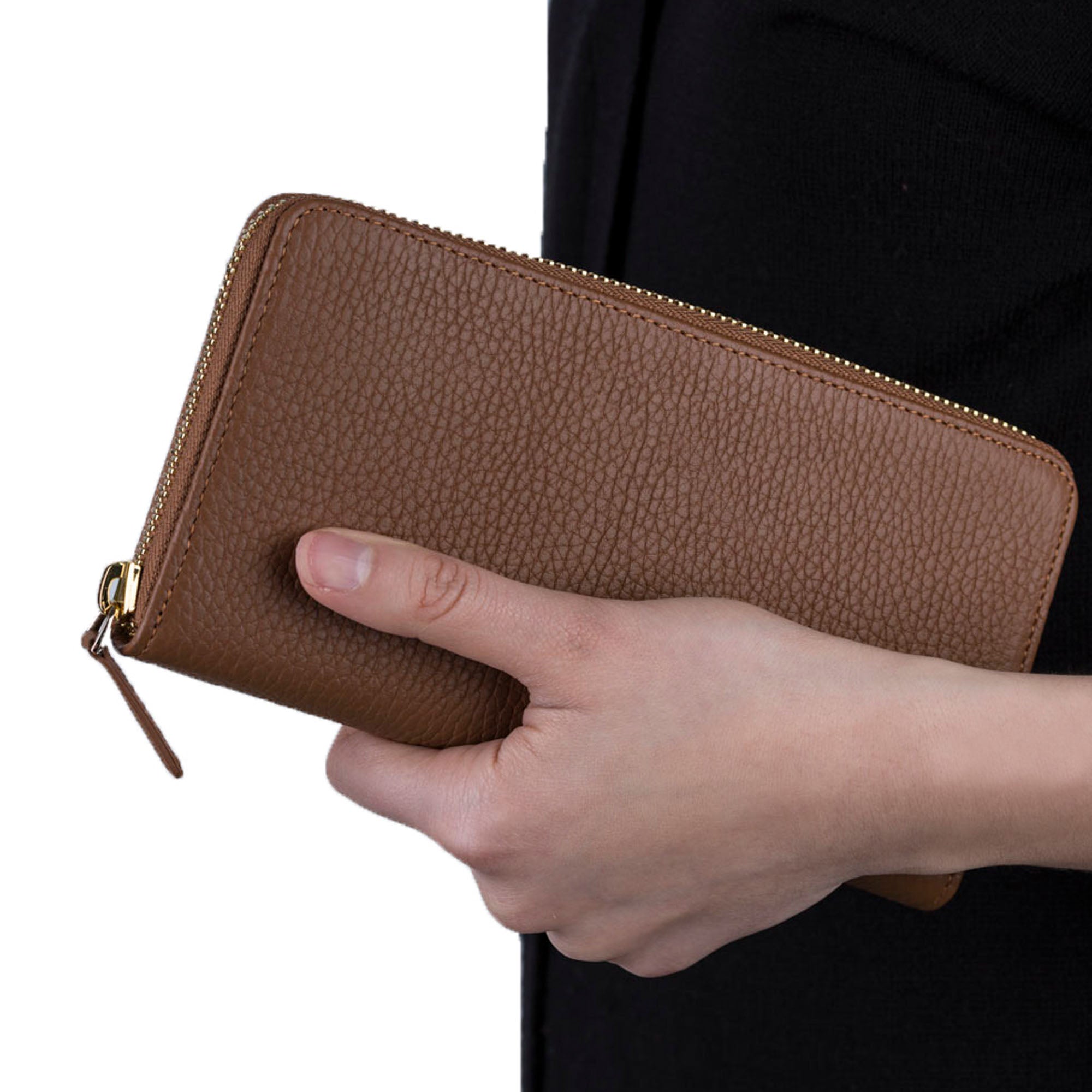 Seville Women's Leather Wallet - TAN - saracleather