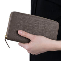 Seville Women's Leather Wallet - MINK - saracleather
