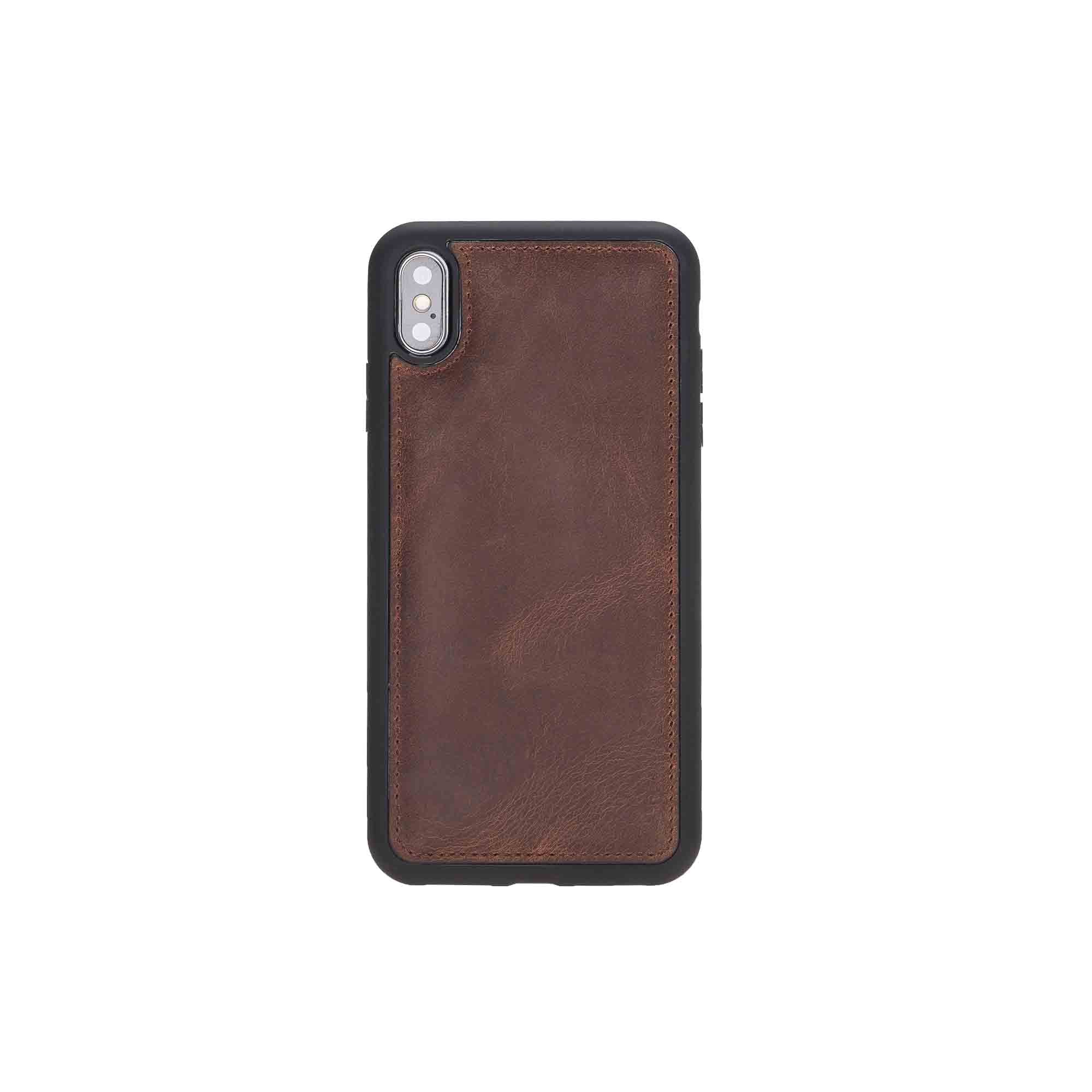 Flex Cover Leather Case for iPhone XS Max (6.5") - BROWN - saracleather