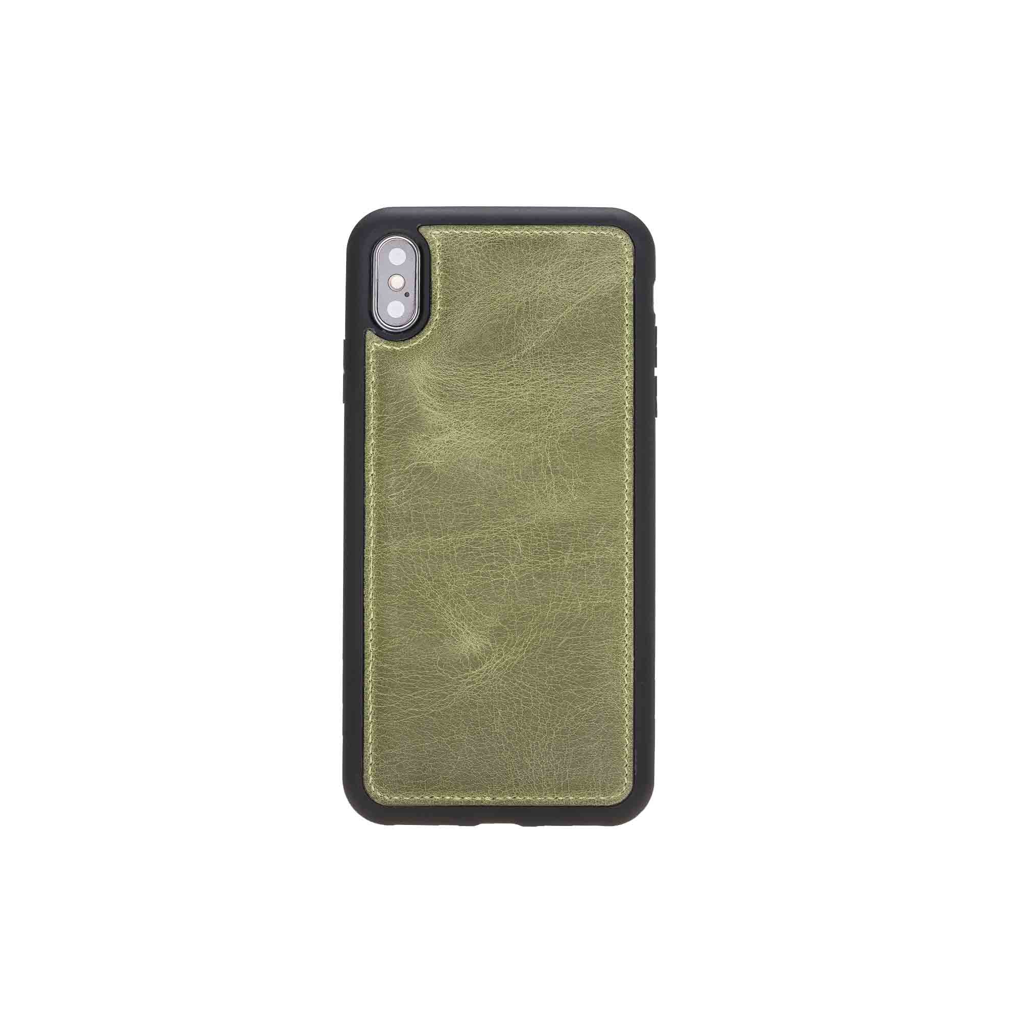 Flex Cover Leather Case for iPhone XS Max (6.5") - GREEN - saracleather