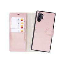 Magic Magnetic Detachable Leather Wallet Case for Samsung Galaxy Note 10 Plus / Note 10 Plus 5G - PINK - saracleather