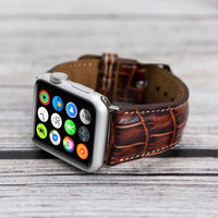 Full Grain Leather Band for Apple Watch - BROWN - saracleather