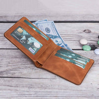 Pier Leather Men's Bifold Wallet - TAN - saracleather