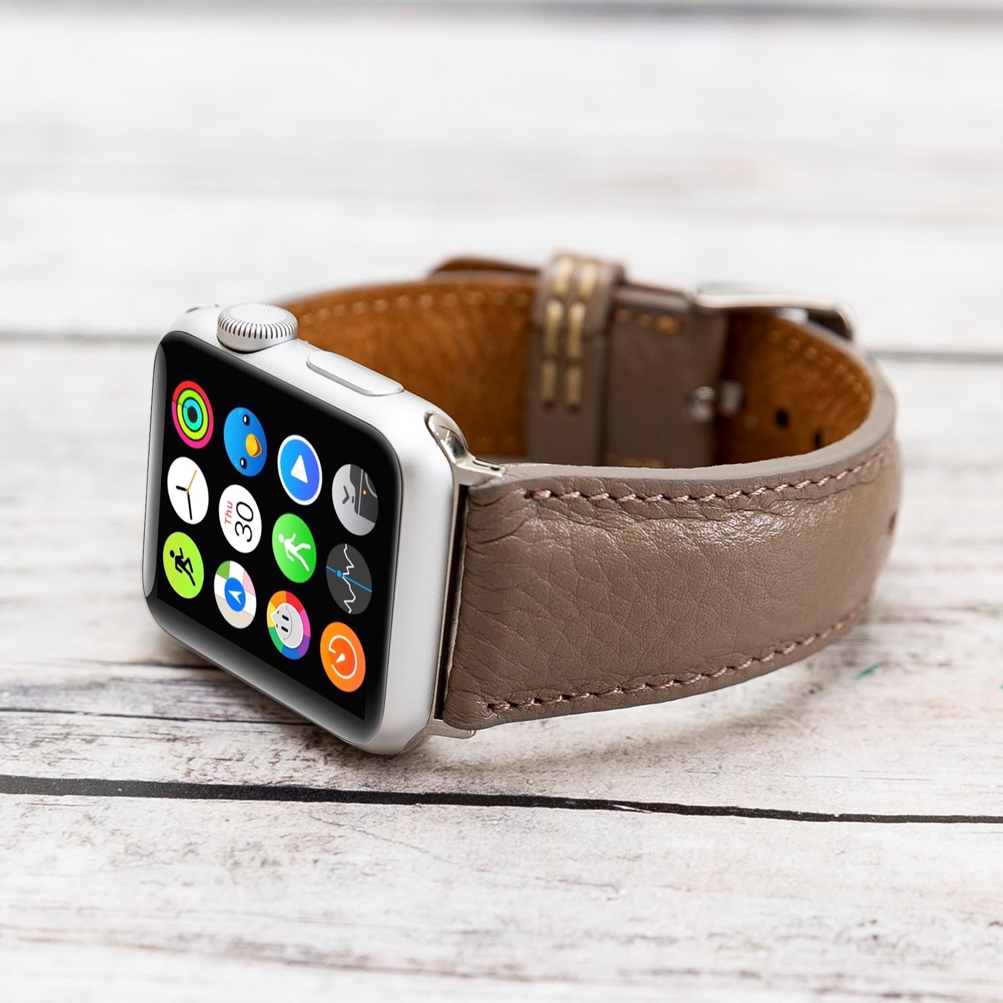 Full Grain Leather Band for Apple Watch - MINK - saracleather
