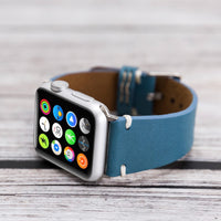 Full Grain Leather Band for Apple Watch - BLUE - saracleather