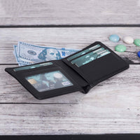 Pier Leather Men's Bifold Wallet - BLACK - saracleather