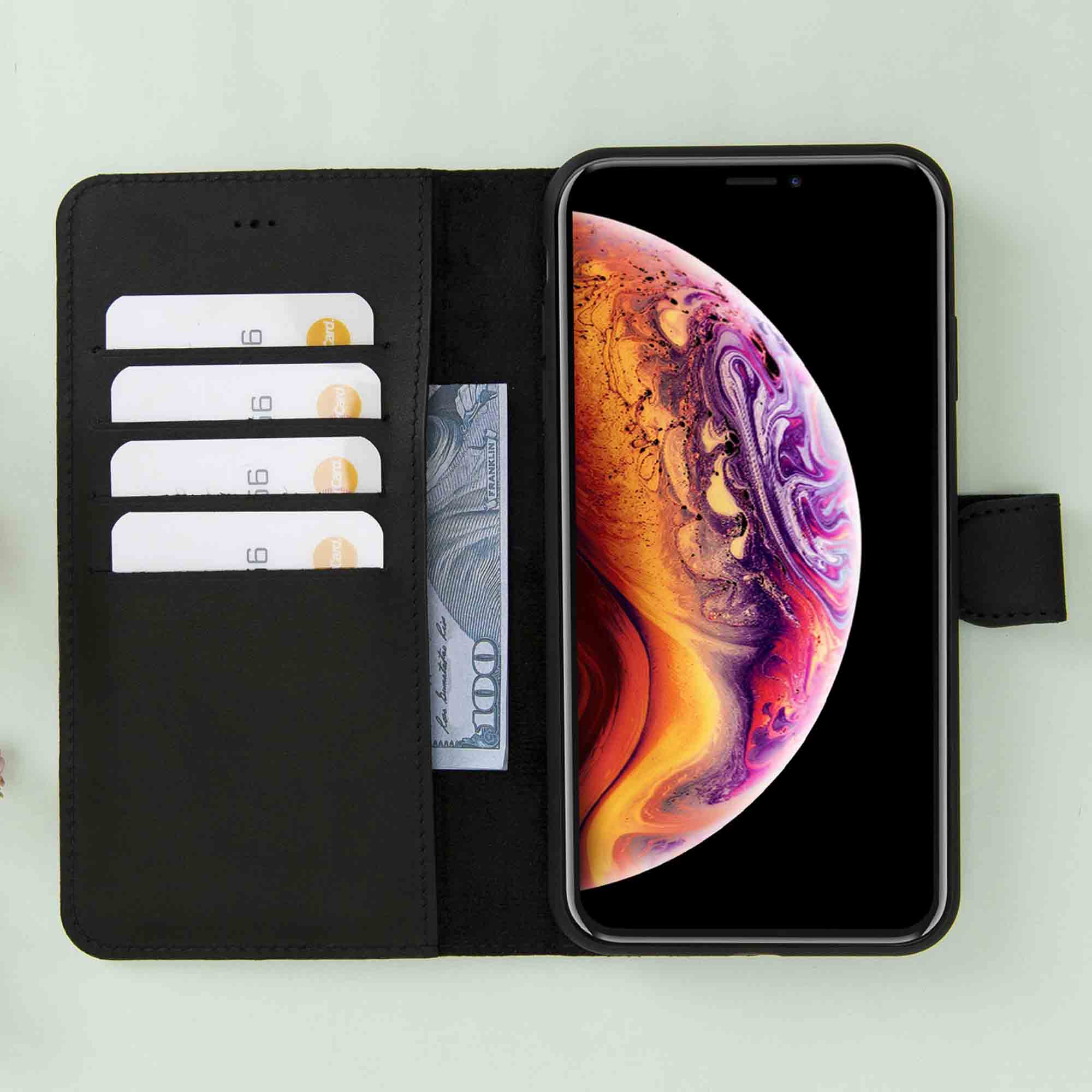 Magic Magnetic Detachable Leather Wallet Case for iPhone XS Max (6.5