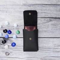 Troy Leather Case for Cigarette - BLACK - saracleather
