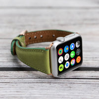 Slim Strap - Full Grain Leather Band for Apple Watch 38mm / 40mm - GREEN - saracleather