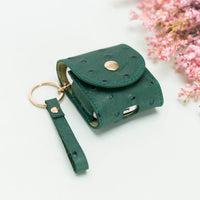 Mai Leather Case for AirPods 1 & 2 - GREEN - saracleather