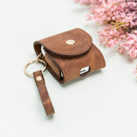 Mai Leather Case for AirPods 1 & 2 - BROWN - saracleather