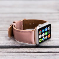 Full Grain Leather Band for Apple Watch - PINK - saracleather