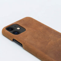 Ultimate Jacket Leather Phone Case for iPhone 11 (6.1") - BROWN - saracleather