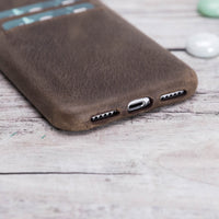 Ultra Cover CC Leather Case for iPhone X / XS (5.8") - BROWN - saracleather