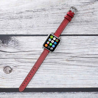 Ferro Strap - Full Grain Leather Band for Apple Watch - EFFECT RED - saracleather