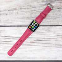Full Grain Leather Band for Apple Watch - FUCHSIA - saracleather