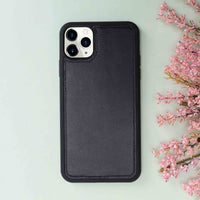 Magic Magnetic Detachable Leather Wallet Case for iPhone 11 Pro Max (6.5") - BLACK - saracleather