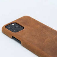 Ultimate Jacket Leather Phone Case for iPhone 11 Pro (5.8") - BROWN - saracleather