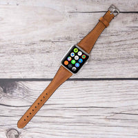 Slim Strap - Full Grain Leather Band for Apple Watch 38mm / 40mm - TAN - saracleather