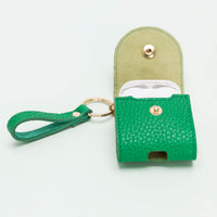 Mai Leather Case for AirPods 1 & 2 - GREEN - saracleather