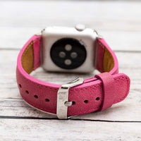 Full Grain Leather Band for Apple Watch - FUCHSIA - saracleather