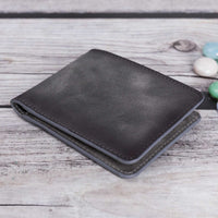Pier Leather Men's Bifold Wallet - EFFECT GRAY - saracleather