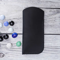 Leather Case For Glasses - BLACK - saracleather