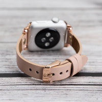 Ferro Strap - Full Grain Leather Band for Apple Watch - PINK - saracleather