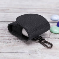 Mai Magnet Leather Case for AirPods 1 & 2 - BLACK - saracleather