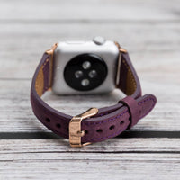 Slim Strap - Full Grain Leather Band for Apple Watch 38mm / 40mm - PURPLE - saracleather