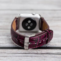 Full Grain Leather Band for Apple Watch - PURPLE - saracleather