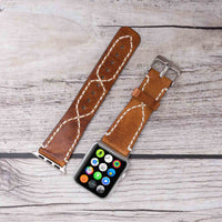 Full Grain Leather Band for Apple Watch - CAMEL - saracleather