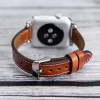 Ferro Strap - Full Grain Leather Band for Apple Watch - EFFECT BROWN - saracleather