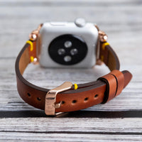Ferro Strap - Full Grain Leather Band for Apple Watch - EFFECT BROWN - saracleather