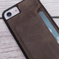 Flex Cover CC Leather Case for iPhone SE 2020 / 8 / 7 (4.7") - BROWN - saracleather