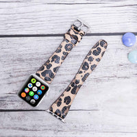 Full Grain Leather Band for Apple Watch - LEOPARD PATTERNED - saracleather