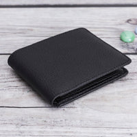Pier Leather Men's Bifold Wallet - BLACK - saracleather