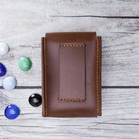 Troy Leather Case for Cigarette - BROWN - saracleather