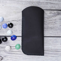 Leather Case For Glasses - BLACK - saracleather
